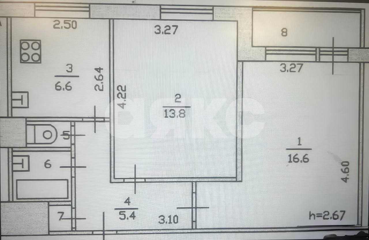 Фото №11: 2-комнатная квартира 46 м² - Кузяевского фарфорового завода, 4